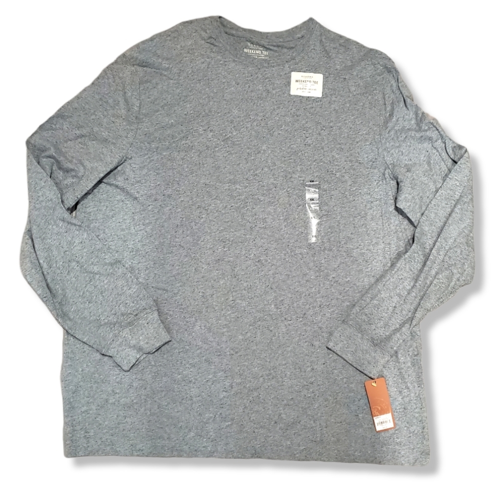 🖤 3/$18 NWT Men's Sonoma Light Grey Long Sleeve Weekend Tee- XXL
